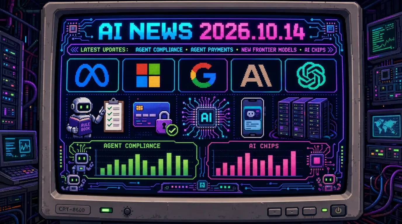 AIニュース速報（2026年10月12日〜14日）｜AIエージェントで「約7人に1人が法令違反リスク」と調査（古いルールを参照）、Amexがエージェントの無断購入を防ぐ仕組み、Metaが初のフロンティアモデル「Muse Wonder」、Character.AIが破産申請しDisneyが一部資産を取得へ、Microsoft「Maia 300」まで解説
